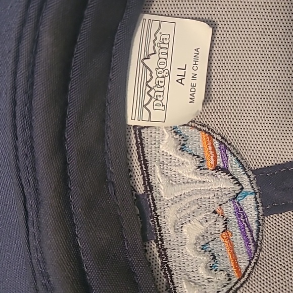 Patagonia Trucker Hat Blue-ish Gray Snapback Fitz Roy Outdoors Hiking Camping OS - Picture 5 of 6